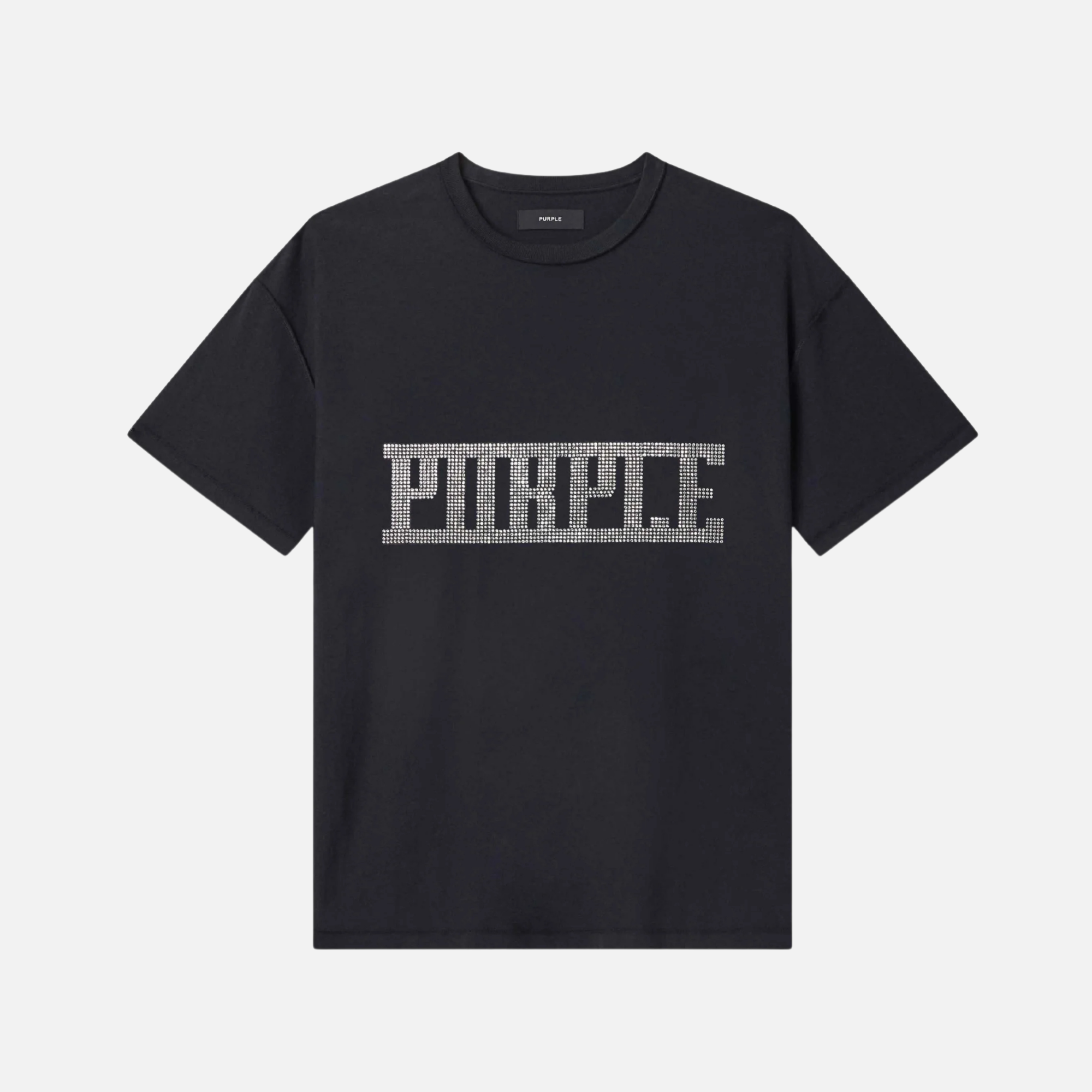 Purple Brand Black Crystal Plaque T-Shirt