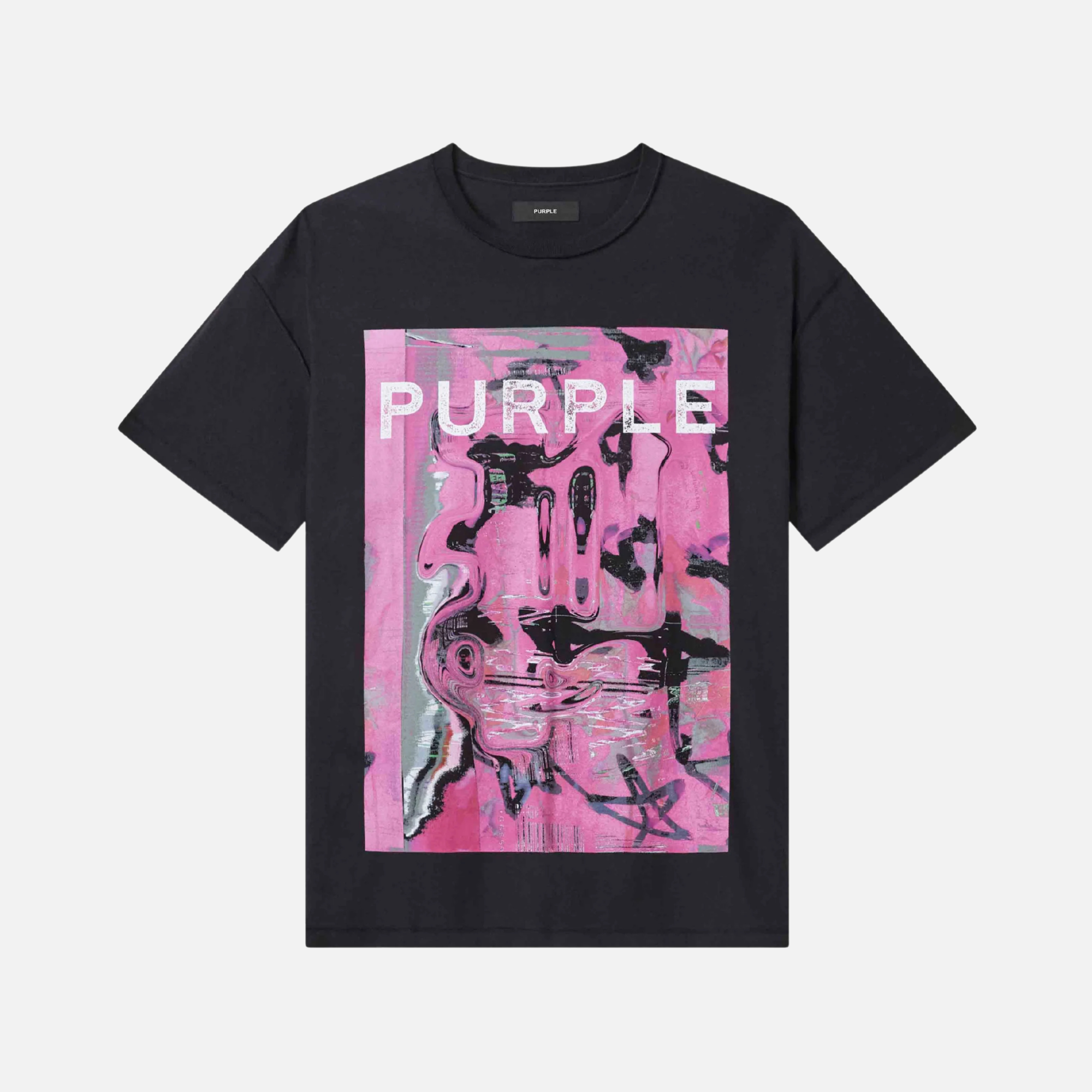 Purple Brand Black Displaced T-Shirt