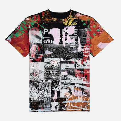 Purple Brand Black Abstract T-Shirt