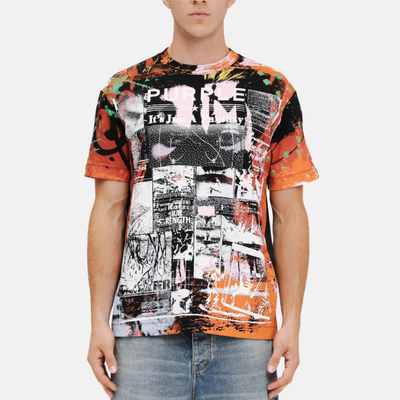Purple Brand Black Abstract T-Shirt