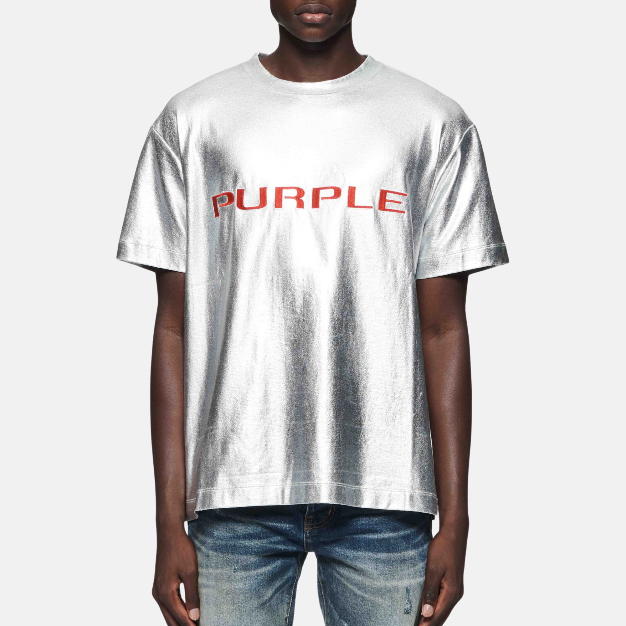 Purple Brand Silver Wordmark T-Shirt