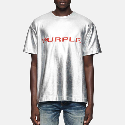 Purple Brand Silver Wordmark T-Shirt