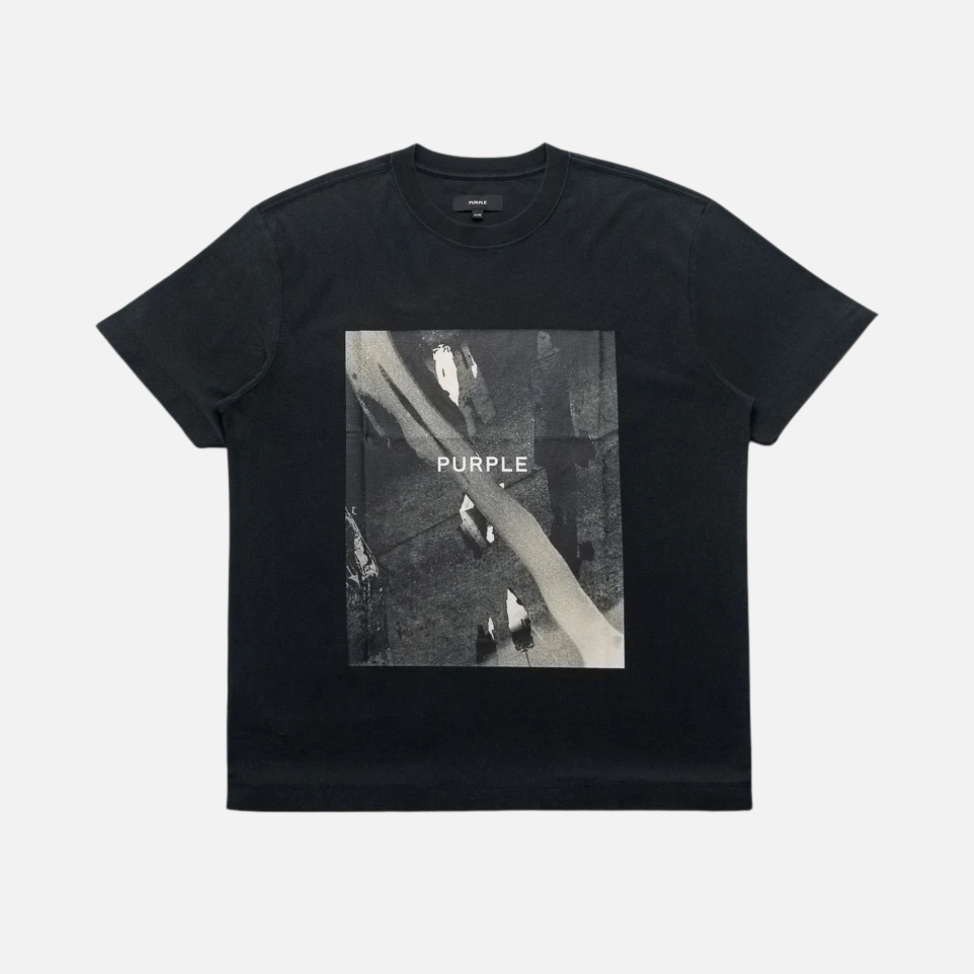 Purple Brand Black Warped Shadows T-Shirt