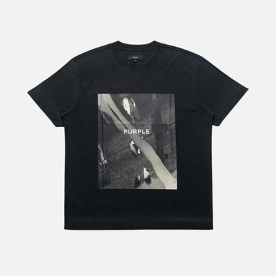 Purple Brand Black Warped Shadows T-Shirt