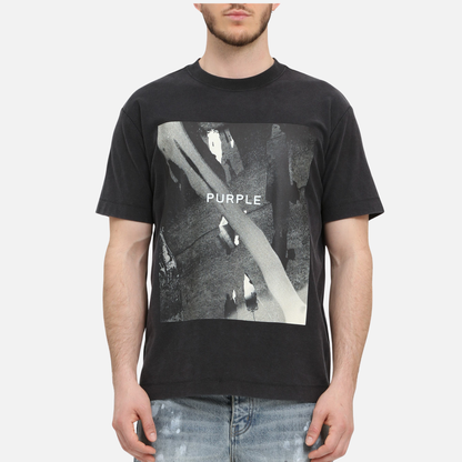 Purple Brand Black Warped Shadows T-Shirt