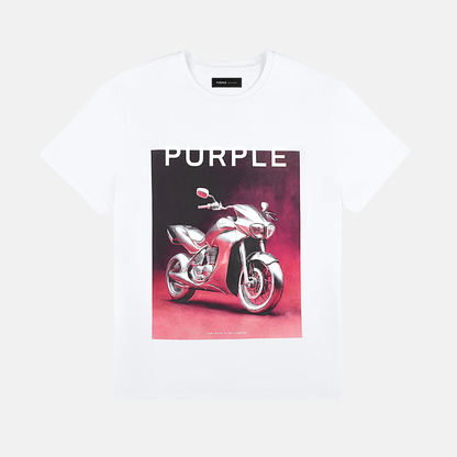 Purple Brand Brilliant White All Chrome T-Shirt