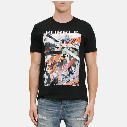 Purple Brand Black Scraps T-Shirt – Puffer Reds Purple Brand Black Scraps T-Shirt – Puffer Reds