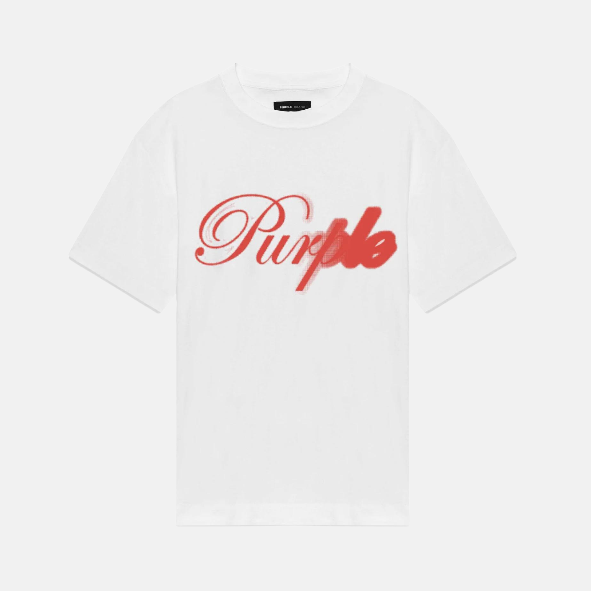 Purple Brand Blurred Script T-Shirt