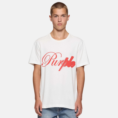 Purple Brand Blurred Script T-Shirt