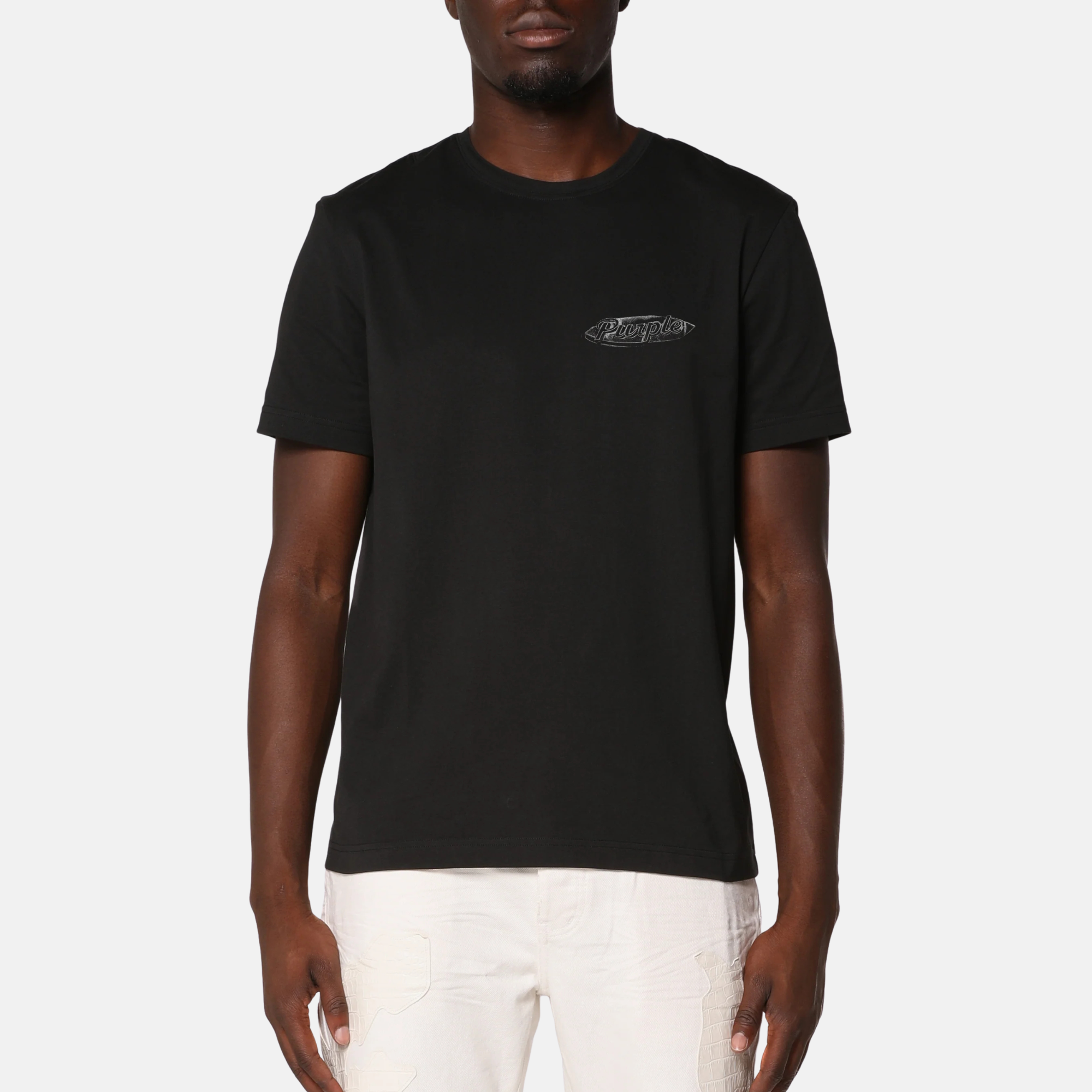 Purple Brand Black Clean Jersey T-Shirt