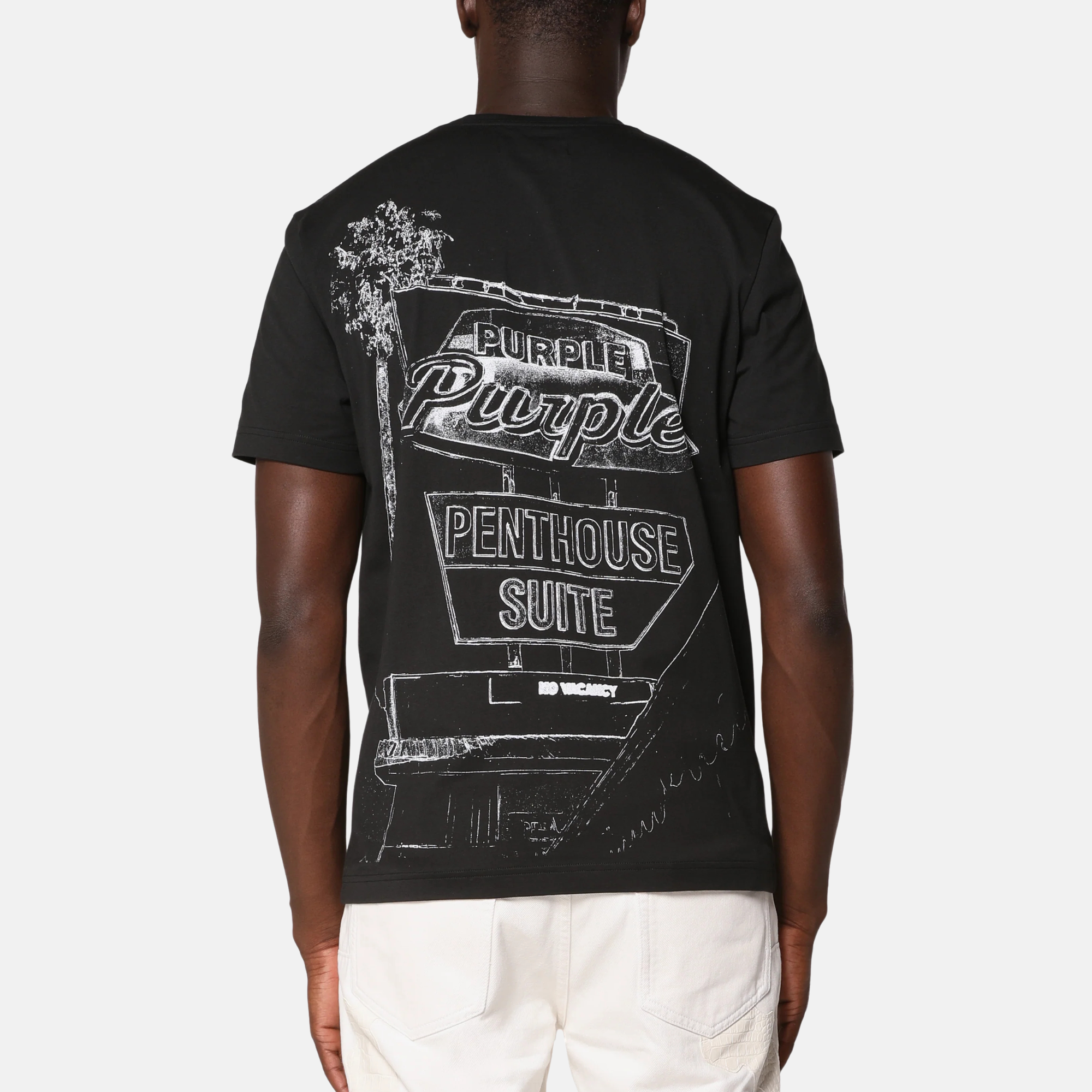 Purple Brand Black Clean Jersey T-Shirt