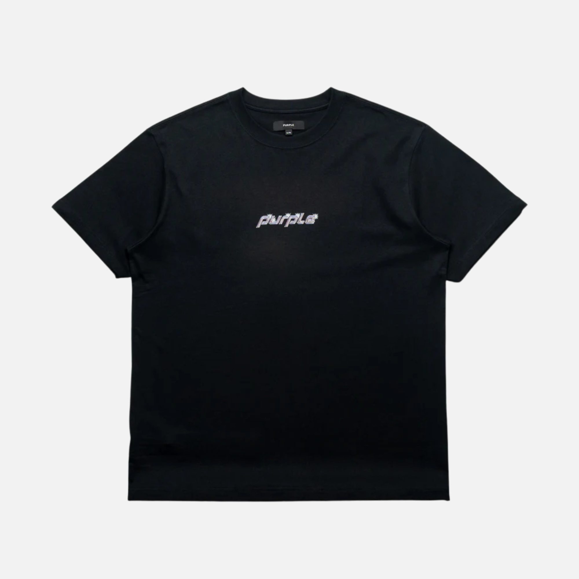 Purple Brand Black Chrome Wordmark T-Shirt