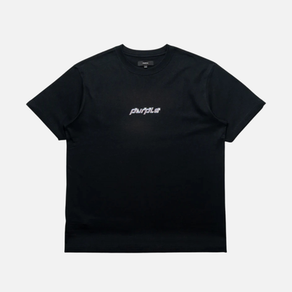 Purple Brand Black Chrome Wordmark T-Shirt
