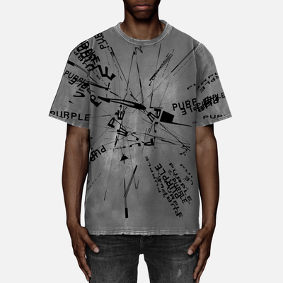 Purple Brand Grey Black Heavyweight Jersey T-Shirt