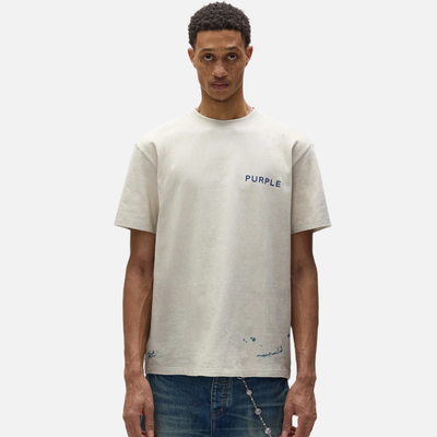 Purple Brand Khaki Wordmark T-Shirt