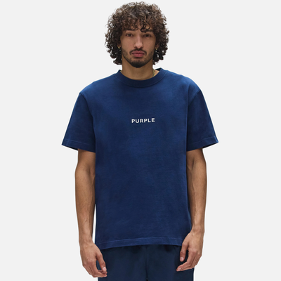 Purple Brand Pageant Blue Wordmark Cut T-Shirt