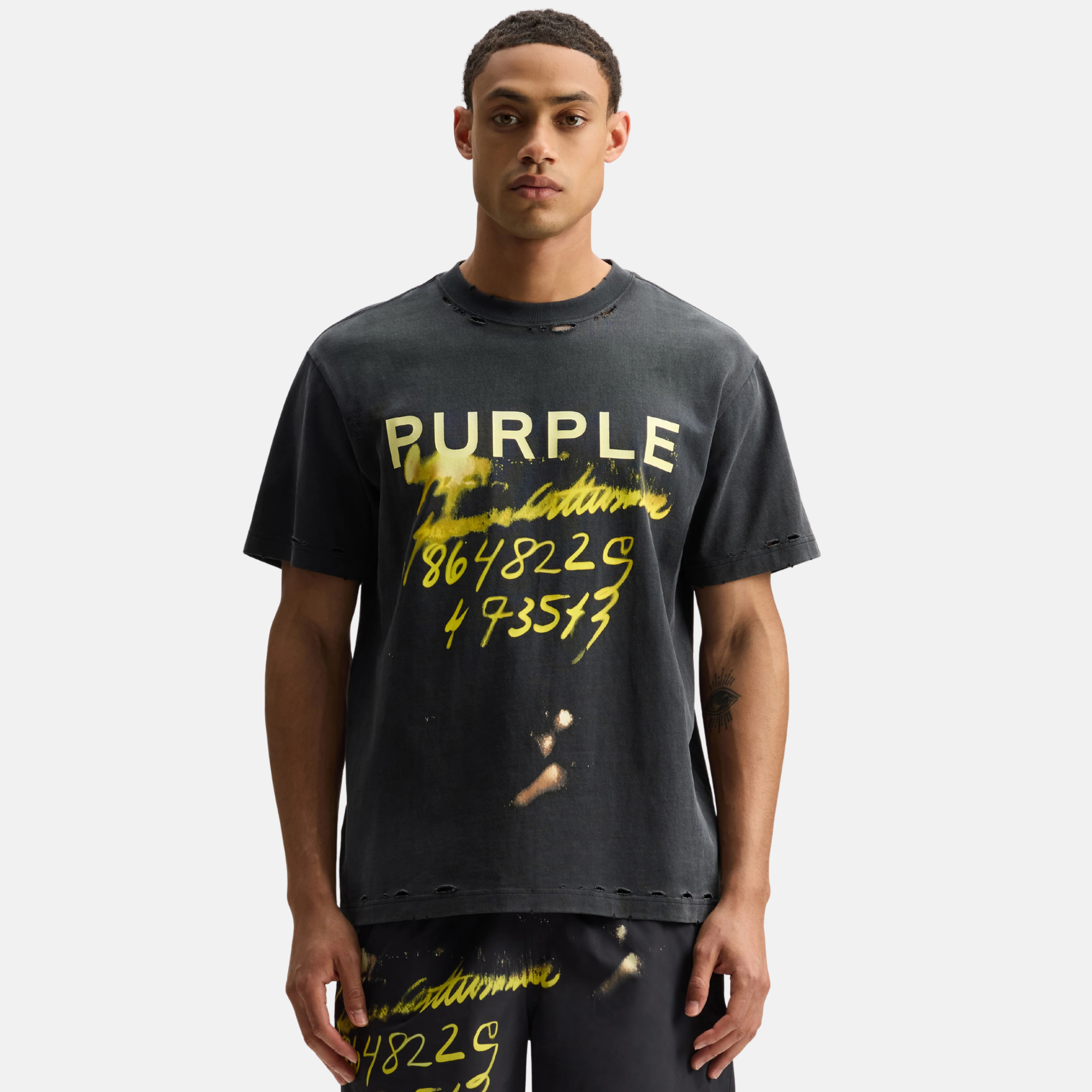Purple Brand Black Sequence T-Shirt
