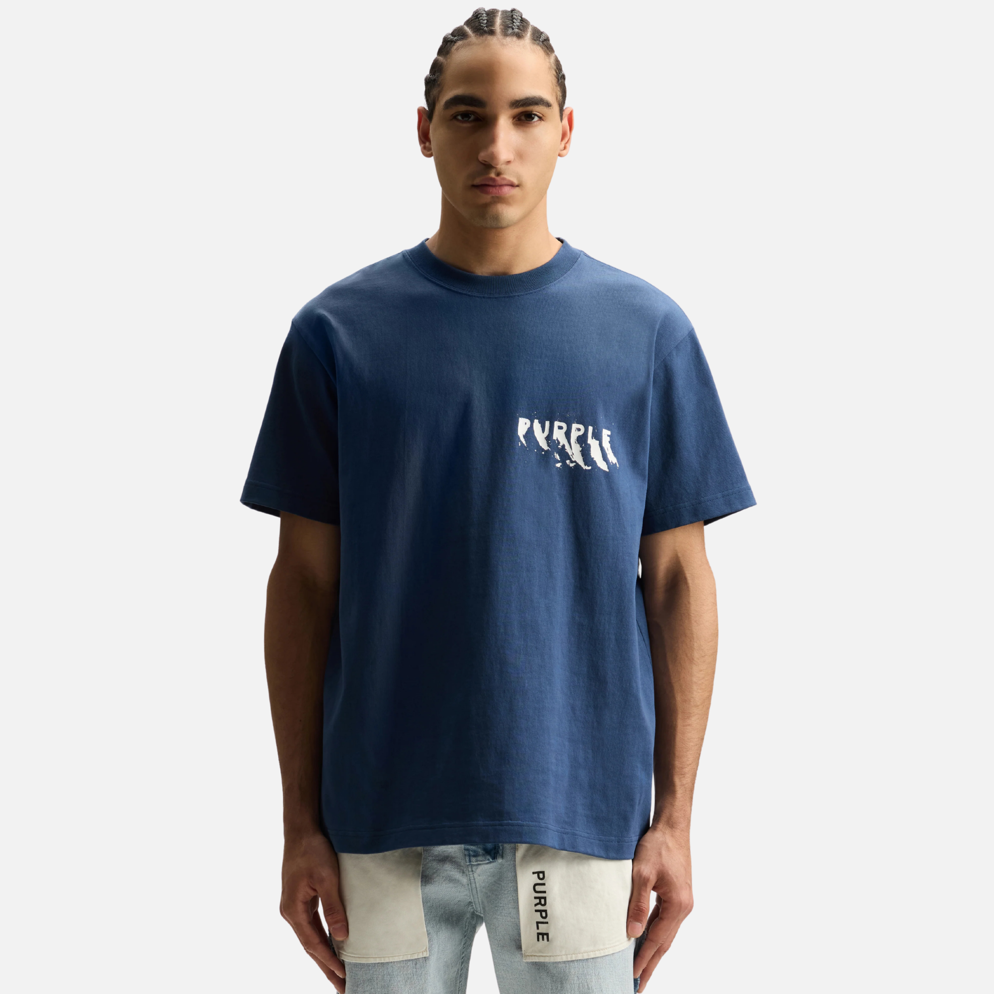 Purple Brand Blue Painted Wordmark T-Shirt