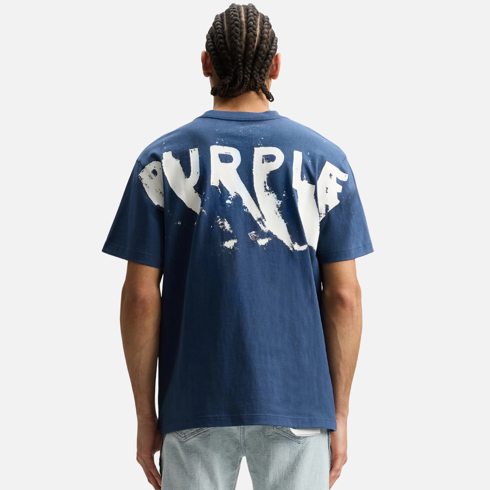 Purple Brand Blue Painted Wordmark T-Shirt