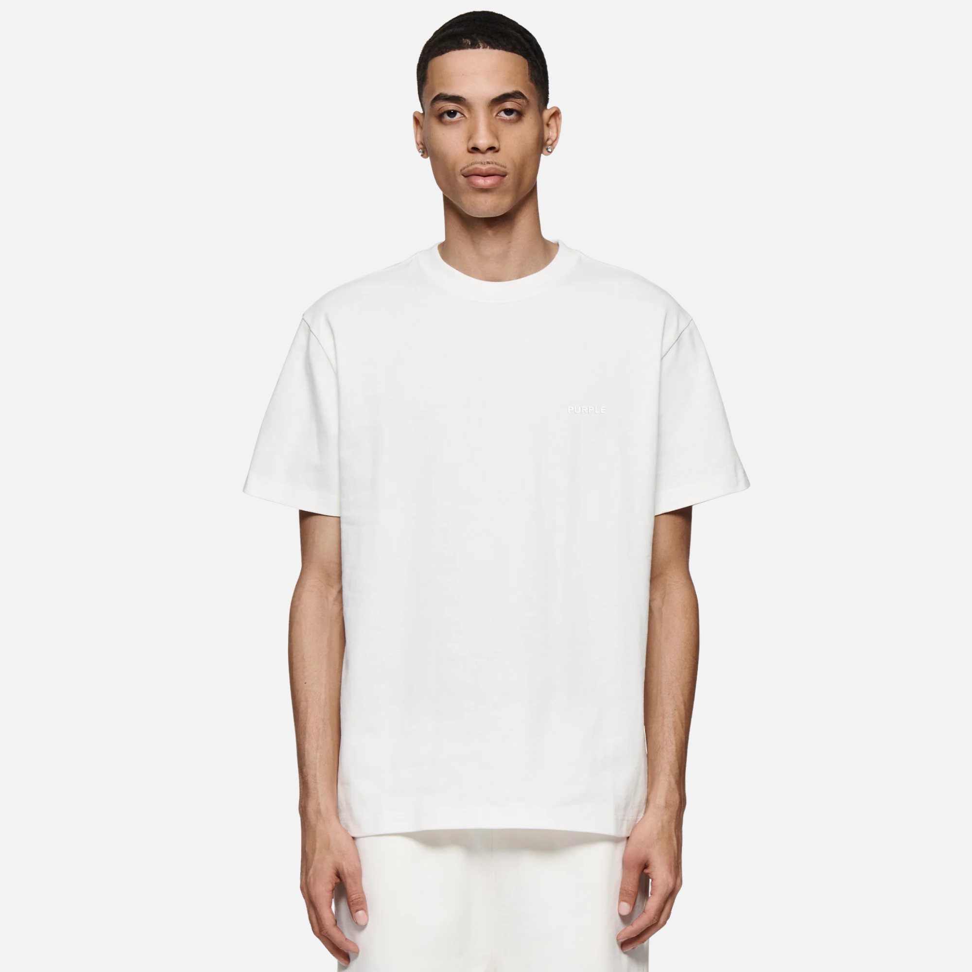 Purple Brand Off White Basic Oversized T-Shirt