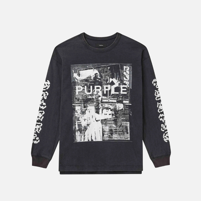 Purple Brand Black Discord Long Sleeve T-Shirt