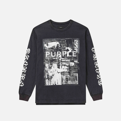 Purple Brand Black Discord Long Sleeve T-Shirt