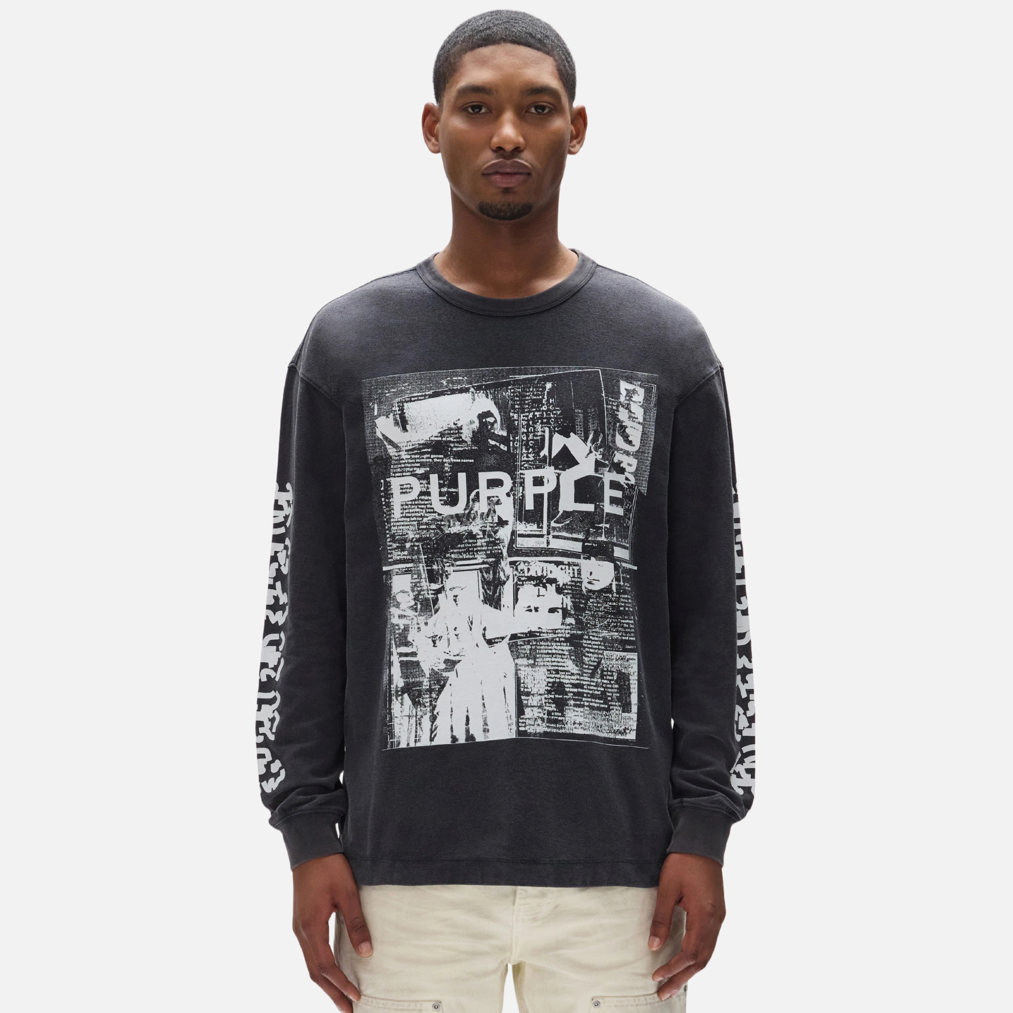 Purple Brand Black Discord Long Sleeve T-Shirt