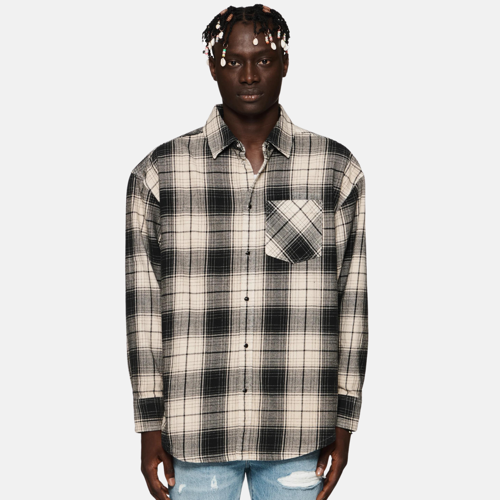 PWA PLAID BALOON SHIRT サイズXL オンブレチェック PWA PLAID BALOON SHIRT PWA PLAID BALOON SHIRT サイズXL オンブレ