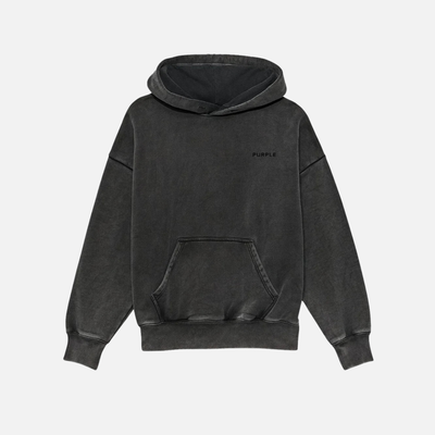 Purple Brand Washed Black Basic Hoodie
