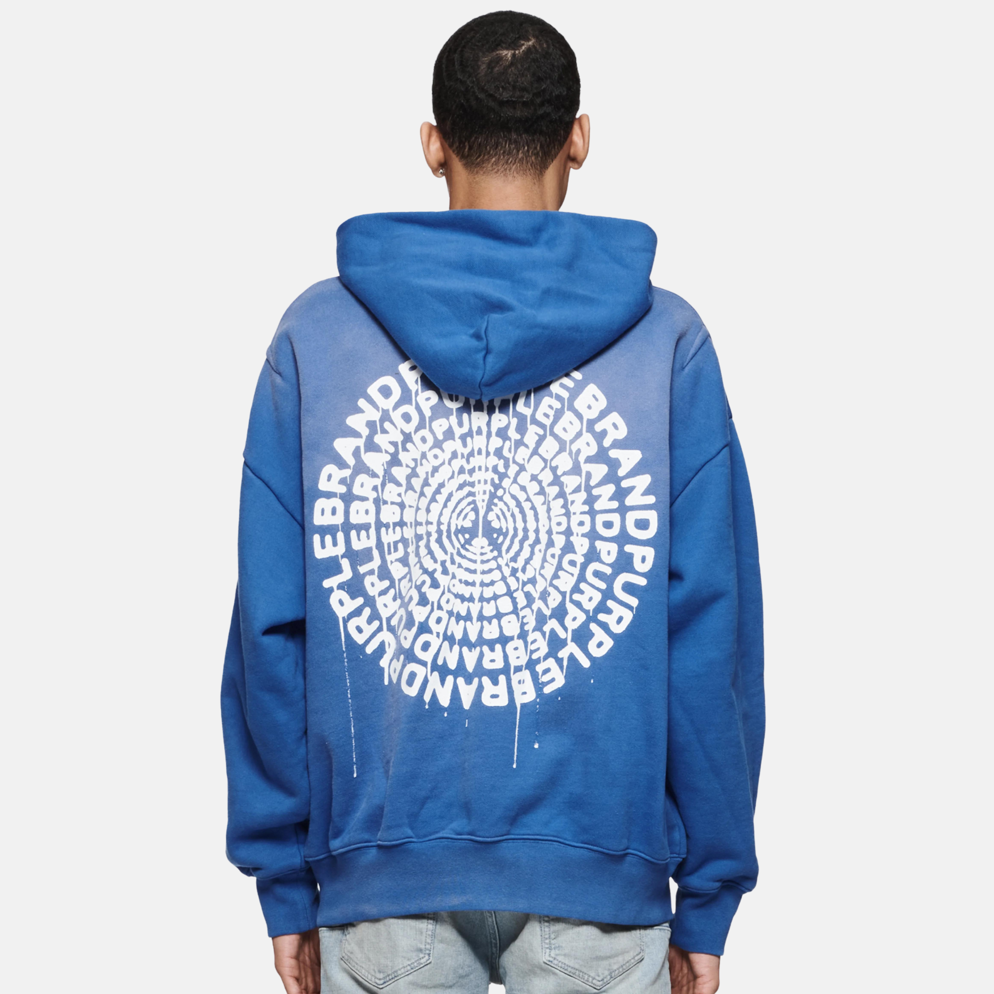 Purple Brand Victoria Blue Concentric Hoodie – Puffer Reds