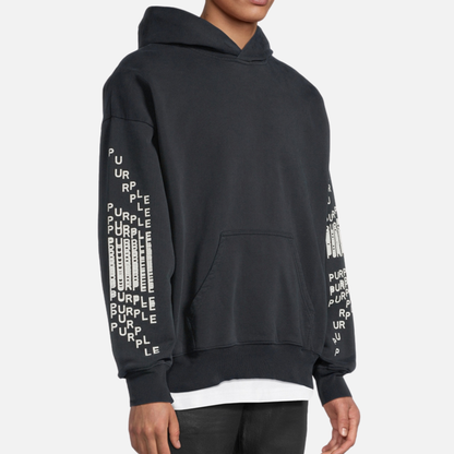 Purple Brand Black Mediumweight Fleece Hoodie