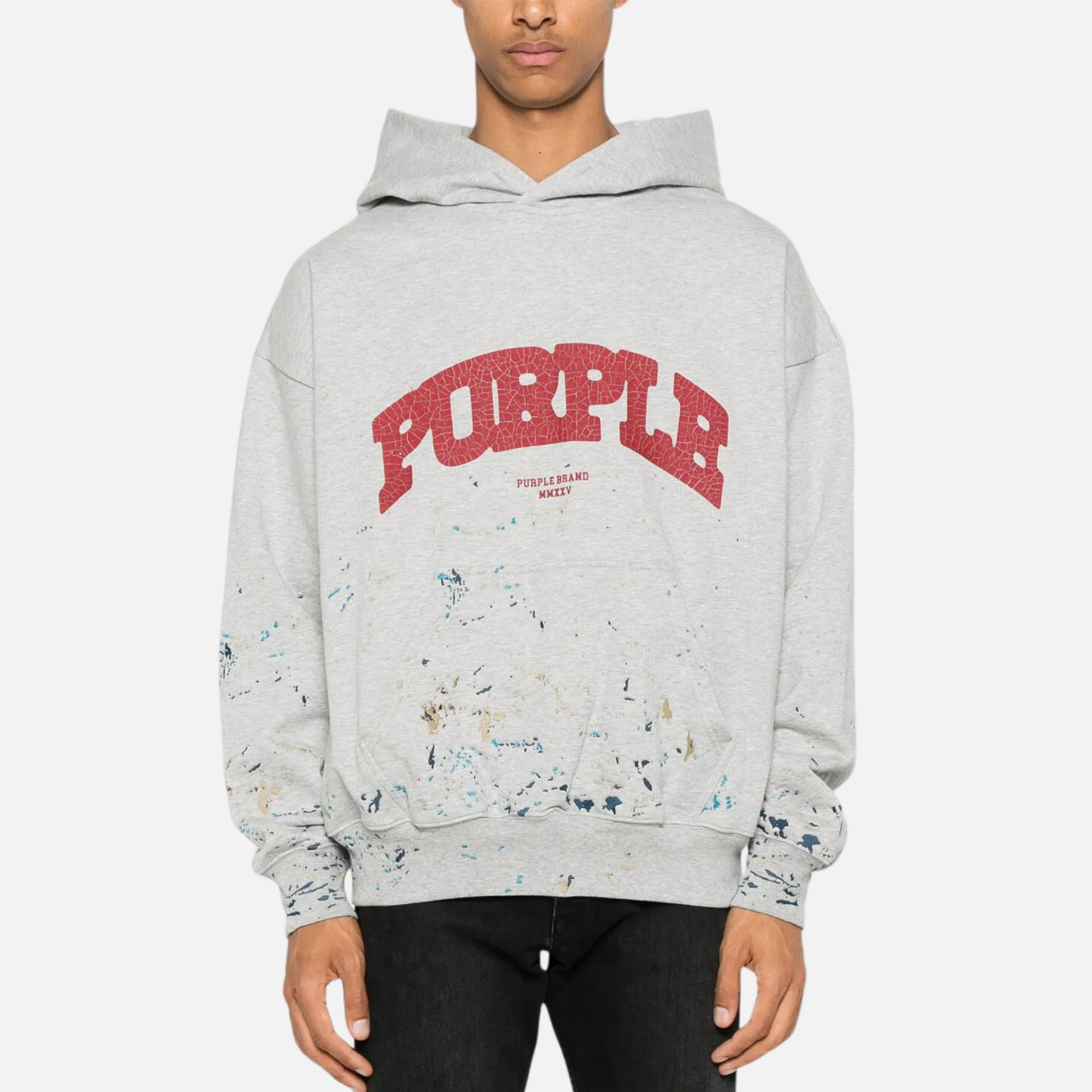 Purple Brand Heather Grey Heavyweight Fleece Hoodie – Puffer Reds Purple Brand Heather Grey Heavyweight Fleece Hoodie – Puffer Reds