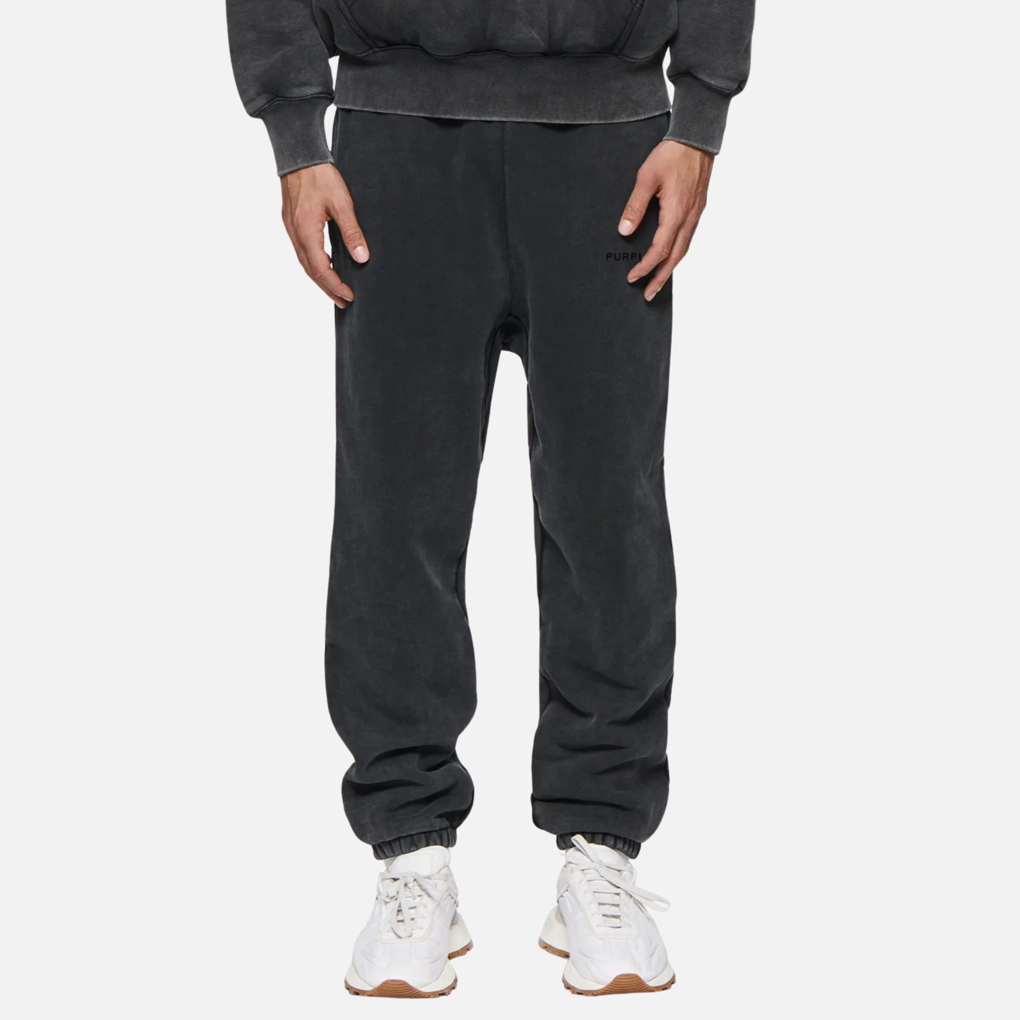 Purple Brand Washed Black Basic Sweatpants