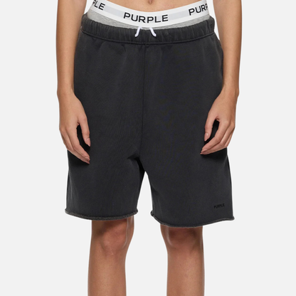 Purple Brand Washed Black Basic Sweatshorts
