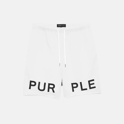 Purple Brand Off White Wordmark Sweatshorts