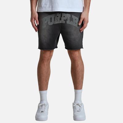 Purple Brand Black Heavyweight Fleece Shorts