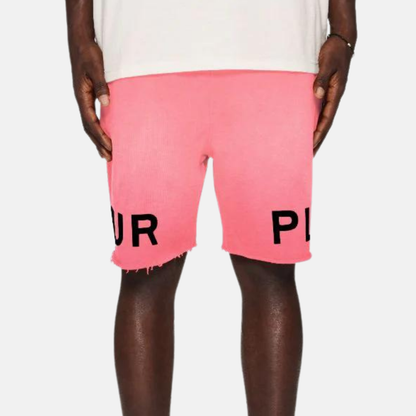 Purple Brand Pink Wordmark Sweatshorts