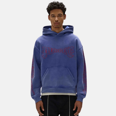 Purple Brand Blue Arched Gothic Hoodie