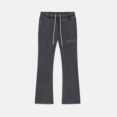 Purple Brand Black Arched Gothic Sweatpants