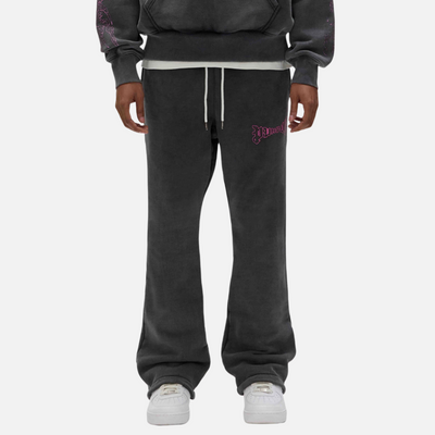 Purple Brand Black Arched Gothic Sweatpants