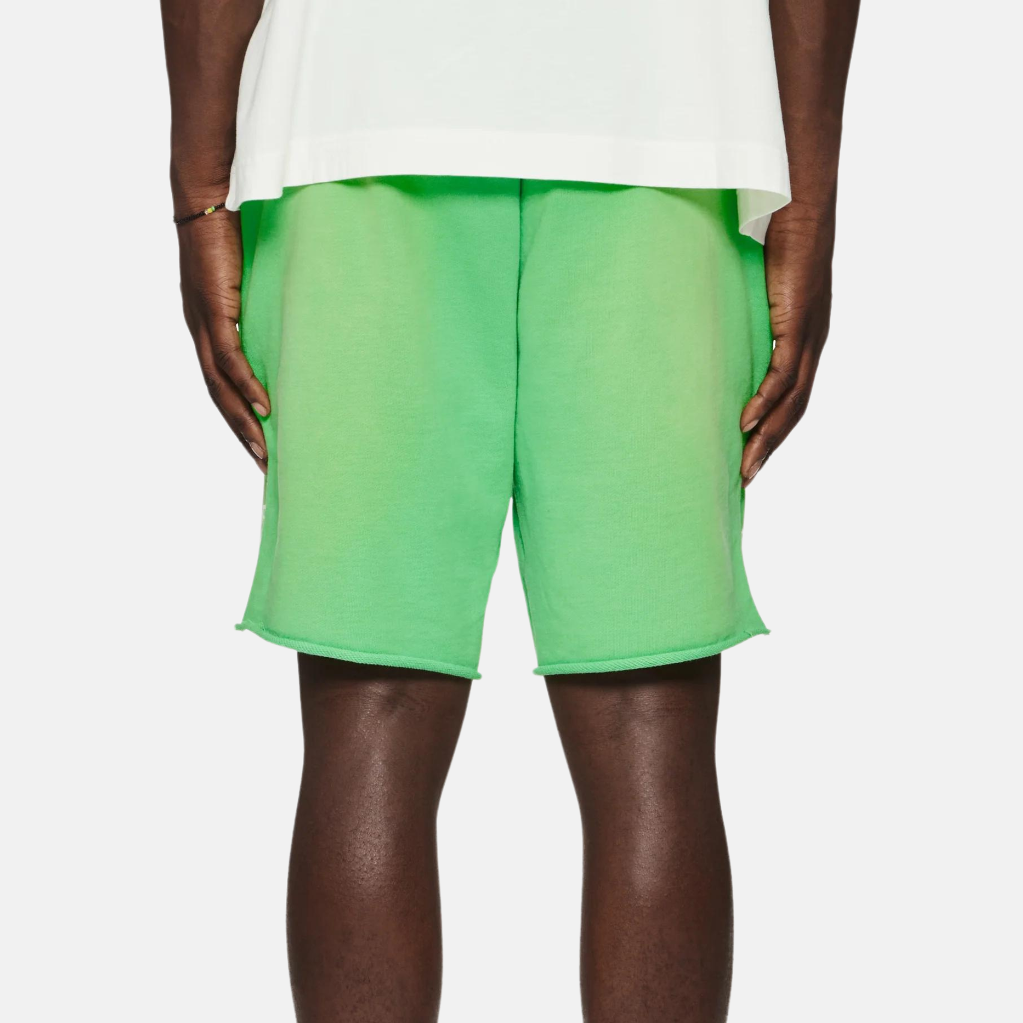 Purple Brand Glitch Fluorescent Green Shorts