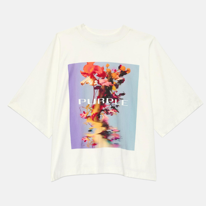 Purple Brand Smudge White T-Shirt