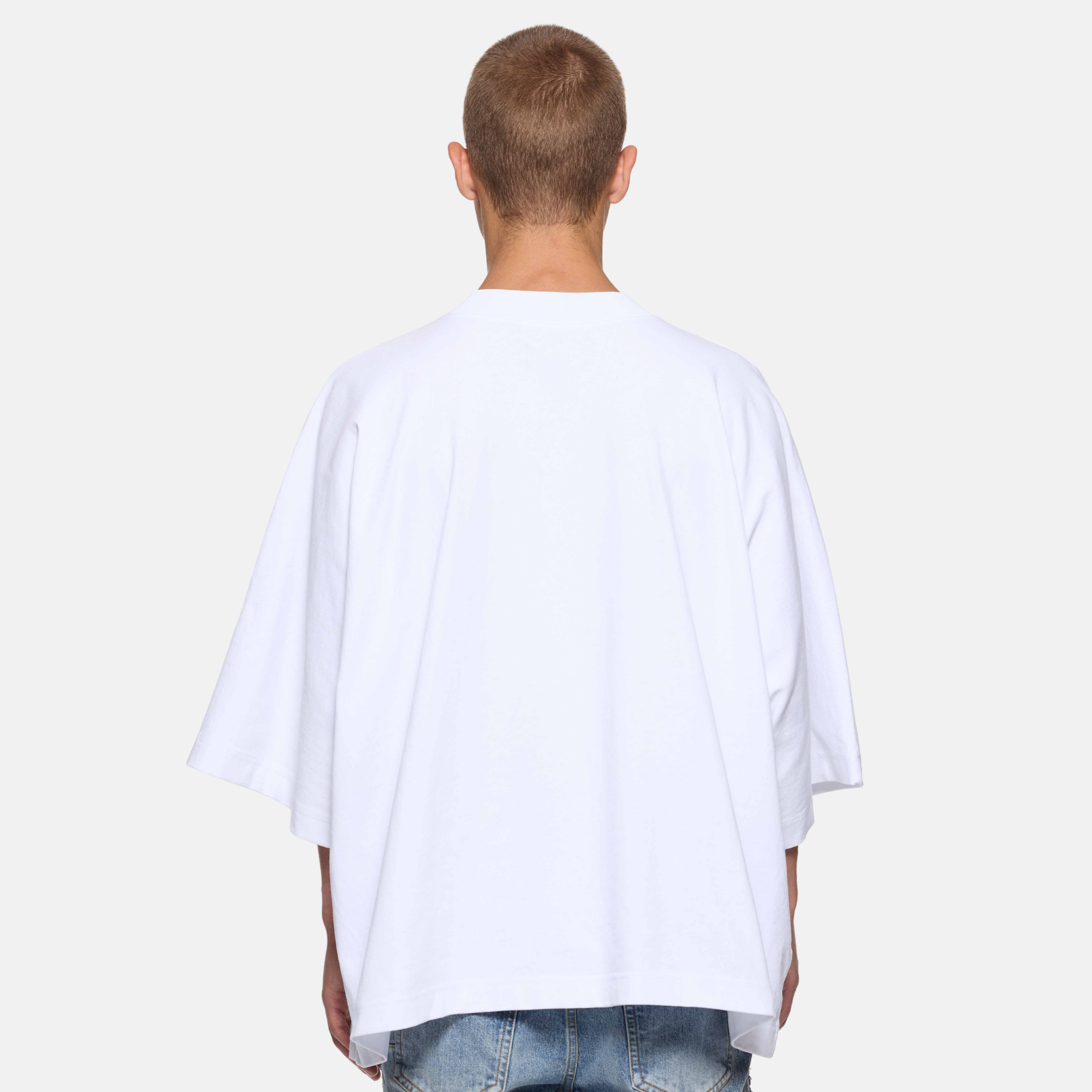 Purple Brand White Fight Oversized T-Shirt