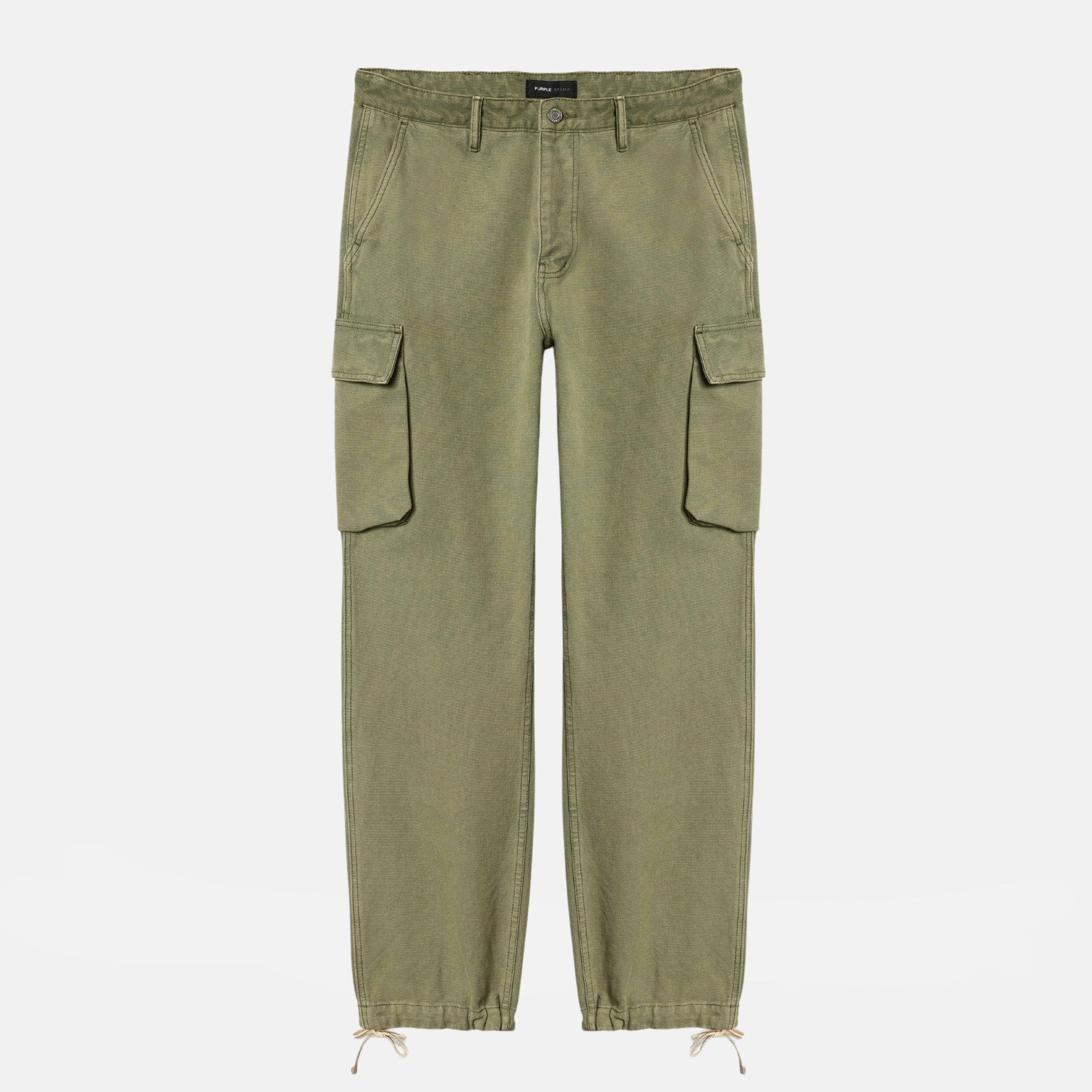 Purple Brand Vintage Green Military Canvas Cargo Pants