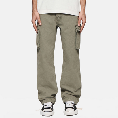 Purple Brand Vintage Green Military Canvas Cargo Pants