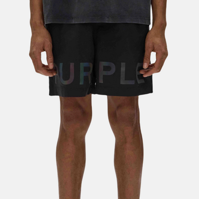 Purple Brand Holographic Swim Shorts