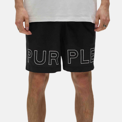 Purple Brand Black Outline Swim Shorts