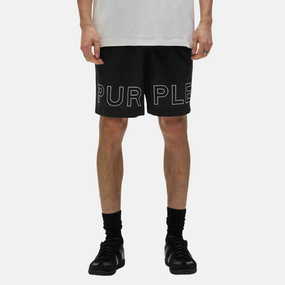 Purple Brand Black Outline Swim Shorts