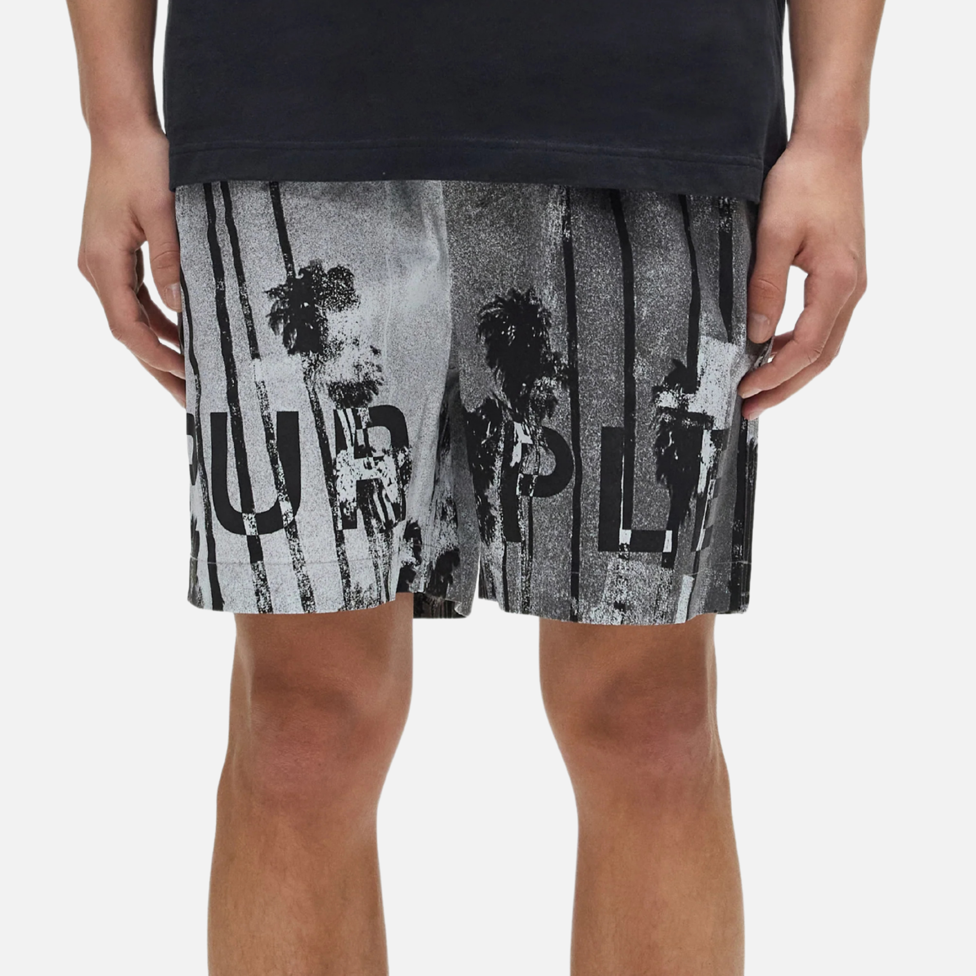 Purple Brand Black Mirage All Round Shorts