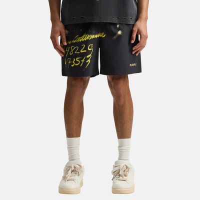 Purple Brand Black Yellow Sequence All Round Shorts
